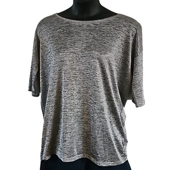 Excellent H&M Women’s Gray Short Sleeve Lightweight Casual Tunic Top Size Large - Picture 6 of 9